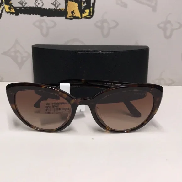 New Authentic Prada SPR 02V-F 2AU-6S1 Women’s Sunglasses – Tortoise
